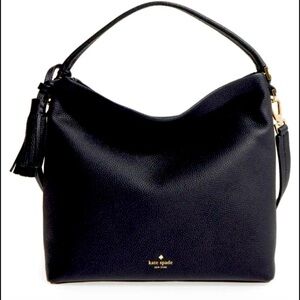 Kate Spade Black Pebble Leather Hobo Bag - Great Condition